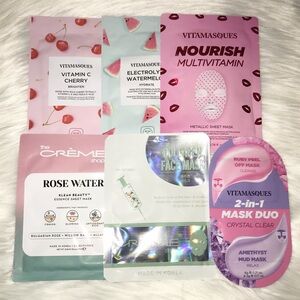 NEW Nourish Multivitamin Assorted Face Mask Set Of 6
